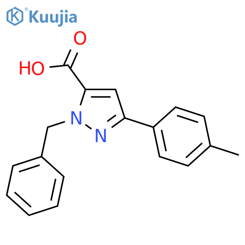 1-Benzyl-3-p-tolyl-1H-pyrazole-5-carboxylic acid structure