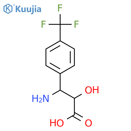 (2S,3S)-3-Amino-2-hydroxy-3-(4-(trifluoromethyl)phenyl)propanoic acid structure