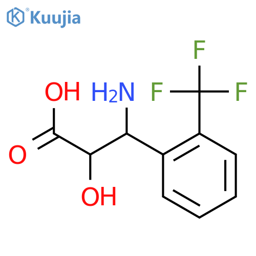 (2S,3S)-3-Amino-2-hydroxy-3-(2-(trifluoromethyl)phenyl)propanoic acid structure