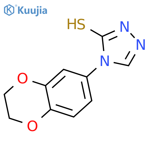 4-(3,4-ETHYLENEDIOXYPHENYL)-4H-1,2,4-TRIAZOLE-3-THIOL structure