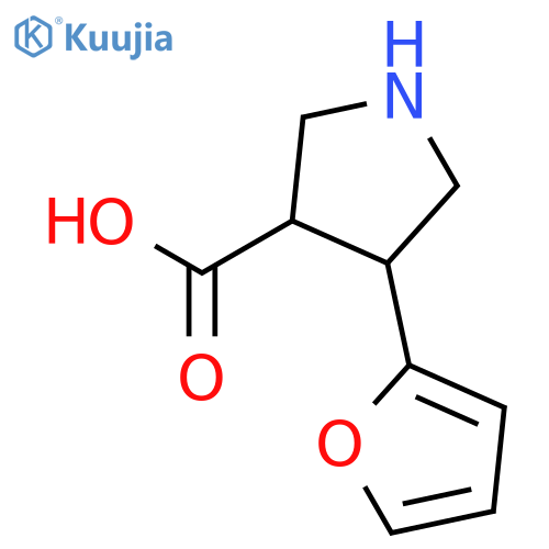 (3S,4S)-4-(Furan-2-yl)pyrrolidine-3-carboxylicacid structure
