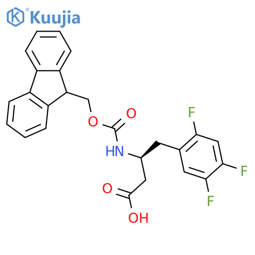 Fmoc-(S)-3-amino-4-(2,4,5-trifluorophenyl)butyric acid structure