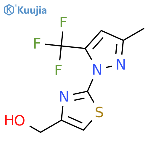 {2-3-Methyl-5-(trifluoromethyl)-1H-pyrazol-1-yl-1,3-thiazol-4-yl}methanol structure