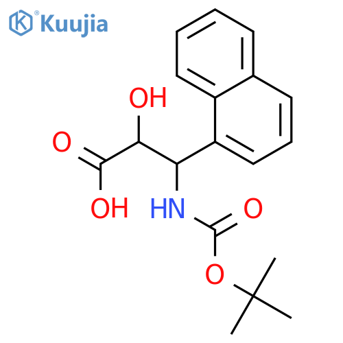 (2S,3S)-3-((tert-Butoxycarbonyl)amino)-2-hydroxy-3-(naphthalen-1-yl)propanoic acid structure