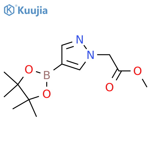 methyl 2-[4-(tetramethyl-1,3,2-dioxaborolan-2-yl)-1H-pyrazol-1-yl]acetate structure