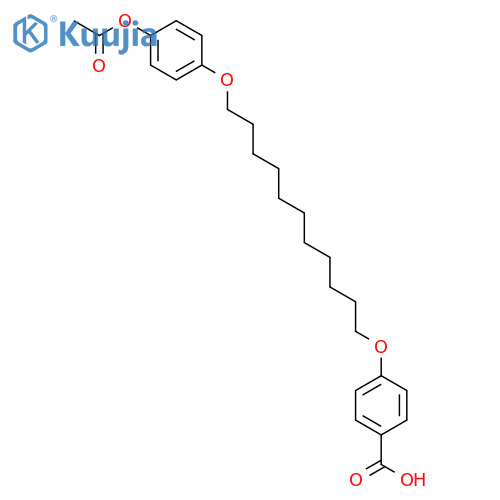 Benzoic acid, 4-[[11-[4-(acetyloxy)phenoxy]undecyl]oxy]- structure