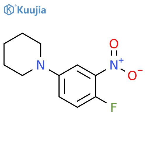 Piperidine, 1-(4-fluoro-3-nitrophenyl)- structure