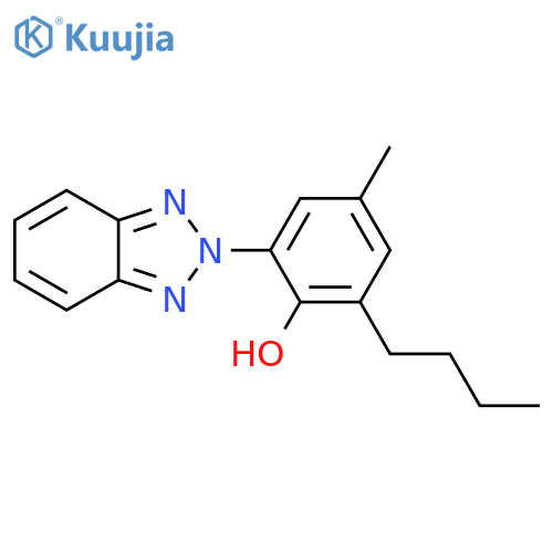 Phenol, 2-(2H-benzotriazol-2-yl)-6-butyl-4-methyl- structure