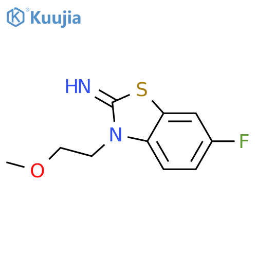6-fluoro-3-(2-methoxyethyl)-2,3-dihydro-1,3-benzothiazol-2-imine structure