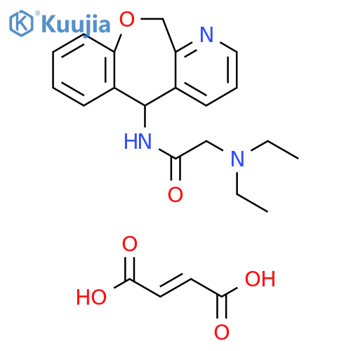 Acetamide, 2-(diethylamino)-N-(5,11-dihydro[1]benzoxepino[3,4-b]pyridin-5-yl)-, (2E)-2-butenedioate (1:1) structure