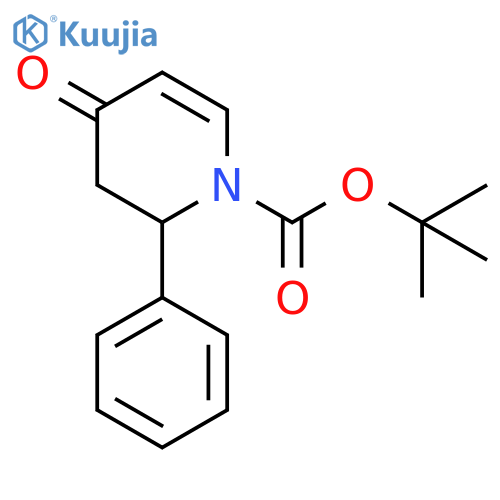 1(2H)-Pyridinecarboxylic acid, 3,4-dihydro-4-oxo-2-phenyl-, 1,1-dimethylethyl ester structure