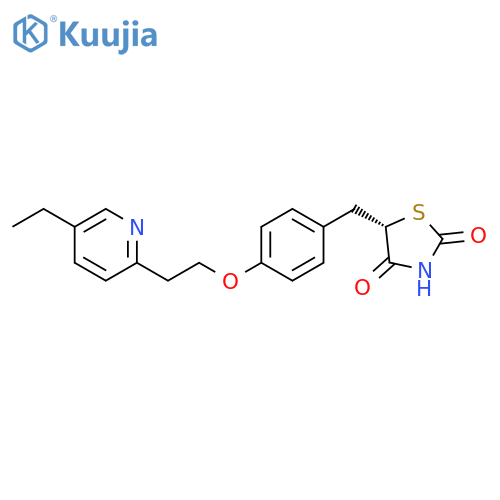 2,4-Thiazolidinedione, 5-[[4-[2-(5-ethyl-2-pyridinyl)ethoxy]phenyl]methyl]-, (5S)- structure