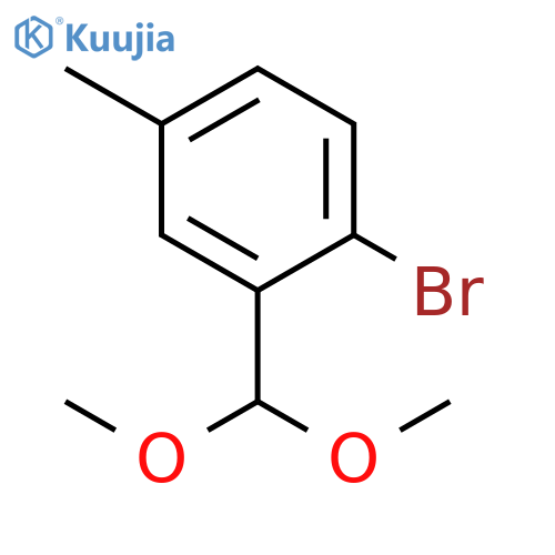 Benzene, 1-bromo-2-(dimethoxymethyl)-4-methyl- structure