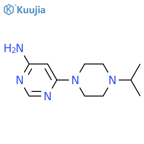 6-4-(propan-2-yl)piperazin-1-ylpyrimidin-4-amine structure