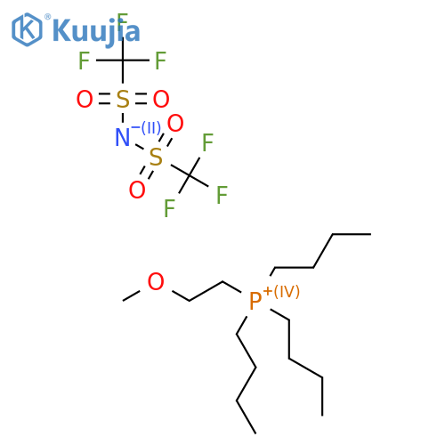 Tributyl(2-methoxyethyl)phosphonium Bis(trifluoromethanesulfonyl)imide structure