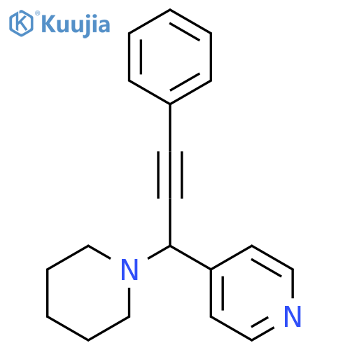 4-(3-Phenyl-1-(piperidin-1-yl)prop-2-yn-1-yl)pyridine structure