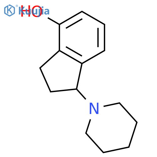 1H-Inden-4-ol, 2,3-dihydro-1-(1-piperidinyl)- structure