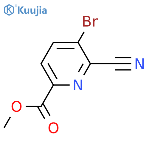 methyl 5-bromo-6-cyano-pyridine-2-carboxylate structure