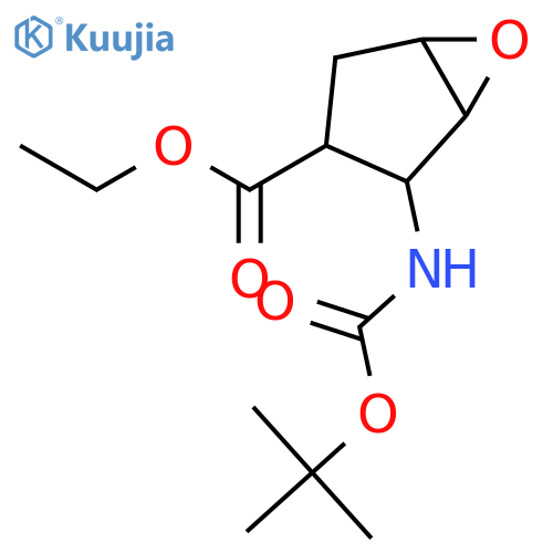 ethyl (1R,2R,3R,5S)-2-[(tert-butoxycarbonyl)amino]-6-oxabicyclo[3.1.0]hexane-3-carboxylate structure