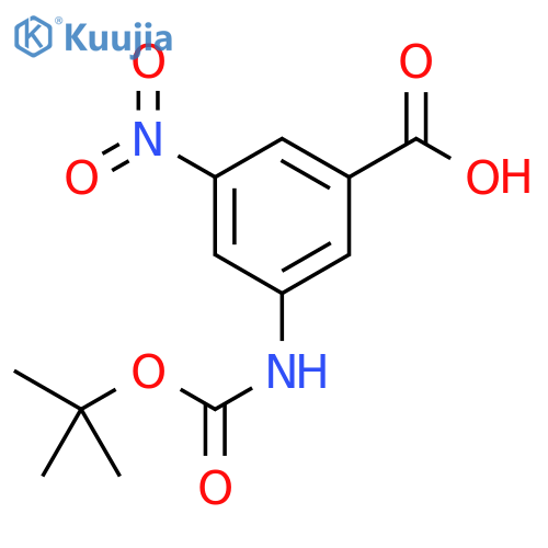 3-((tert-Butoxycarbonyl)amino)-5-nitrobenzoic acid structure