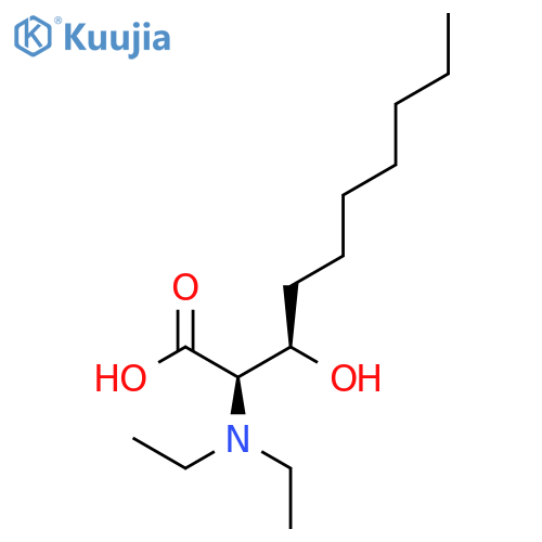 Decanoic acid, 2-(diethylamino)-3-hydroxy-, (R*,R*)- structure