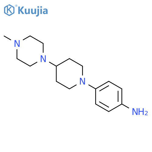4-[4-(4-methylpiperazin-1-yl)piperidin-1-yl]aniline structure