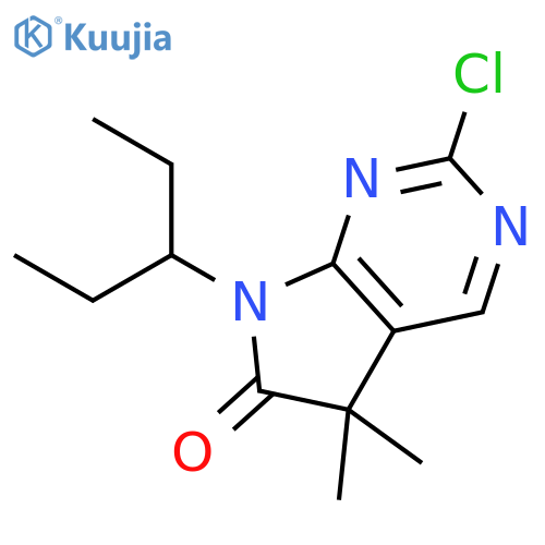 2-Chloro-5,5-dimethyl-7-(pentan-3-yl)-5H-pyrrolo[2,3-d]pyrimidin-6(7H)-one structure
