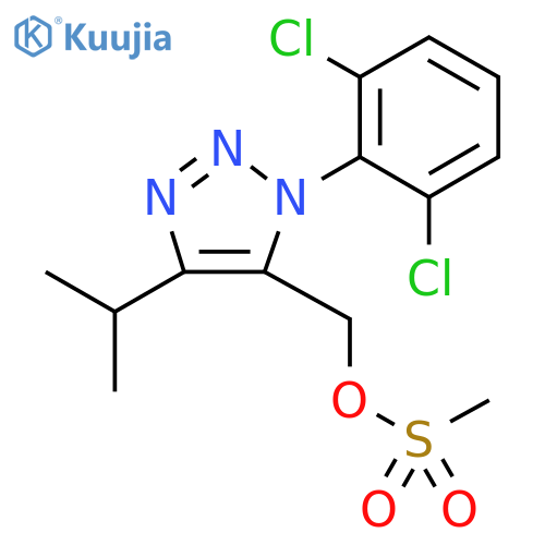 1H-1,2,3-Triazole-5-methanol, 1-(2,6-dichlorophenyl)-4-(1-methylethyl)-, 5-methanesulfonate structure