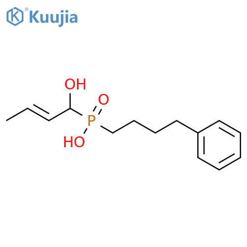 (1-Hydroxybut-2-en-1-yl)(4-phenylbutyl)phosphinic acid structure