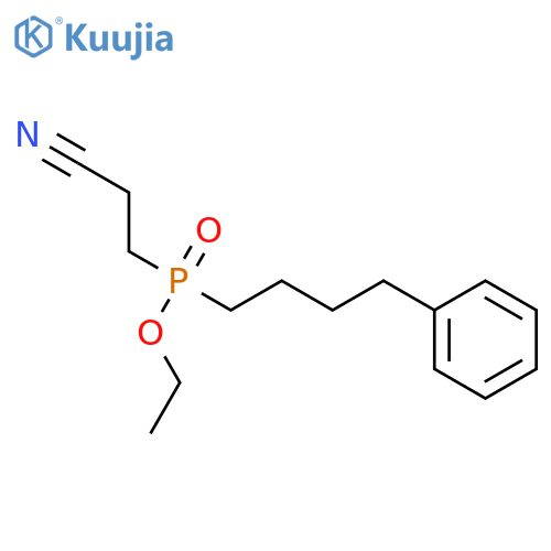 Phosphinic acid, (2-cyanoethyl)(4-phenylbutyl)-, ethyl ester structure