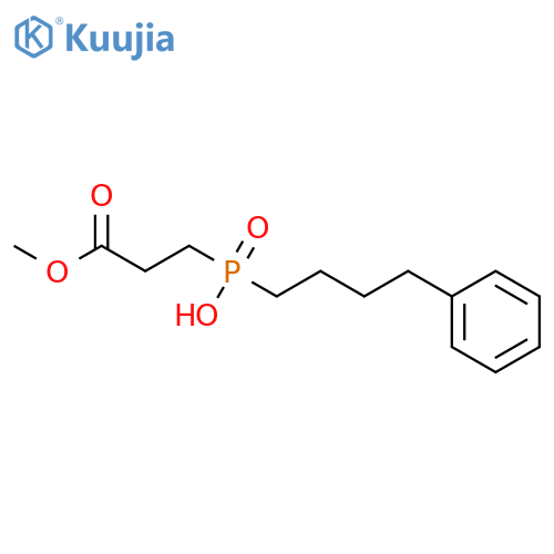 Propanoic acid, 3-[hydroxy(4-phenylbutyl)phosphinyl]-, methyl ester structure