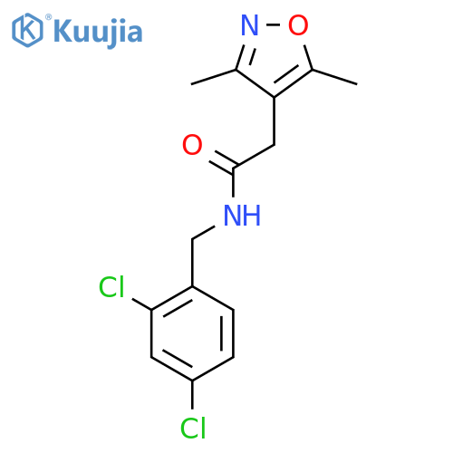 N-(2,4-dichlorophenyl)methyl-2-(dimethyl-1,2-oxazol-4-yl)acetamide structure