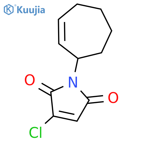 1H-Pyrrole-2,5-dione, 3-chloro-1-(2-cyclohepten-1-yl)- structure