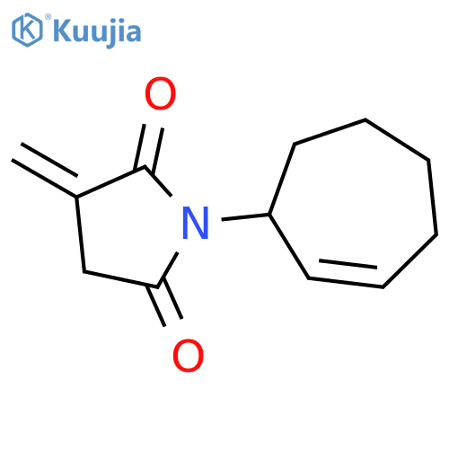 2,5-Pyrrolidinedione, 1-(2-cyclohepten-1-yl)-3-methylene- structure