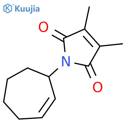 1H-Pyrrole-2,5-dione, 1-(2-cyclohepten-1-yl)-3,4-dimethyl- structure