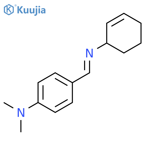 Benzenamine, 4-[(2-cyclohexen-1-ylimino)methyl]-N,N-dimethyl- structure