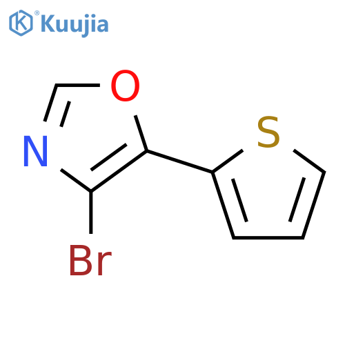 4-Bromo-5-(thiophen-2-yl)-1,3-oxazole structure