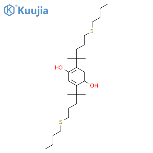 1,4-Benzenediol, 2,5-bis[4-(butylthio)-1,1-dimethylbutyl]- structure