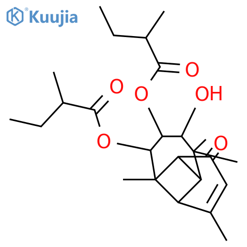 8,9,10-Trihydroxy-3-longipinen-5-one; (8α,9α,10β)-form, 8,9-Bis-O-(2S-methylbutanoyl) structure