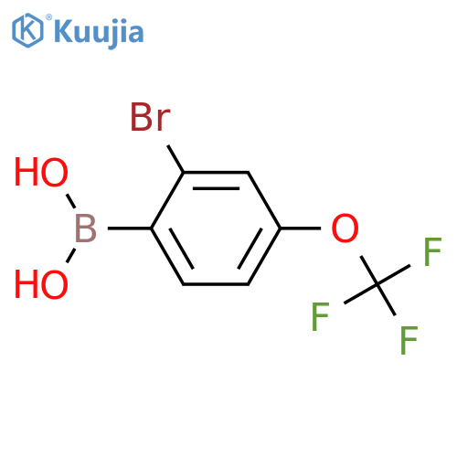 2-Bromo-4-(trifluoromethoxy)phenylboronic acid structure