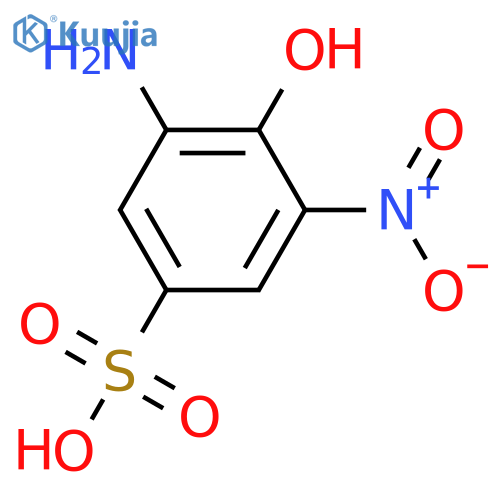 3-Amino-4-hydroxy-5-nitrobenzenesulfonic acid structure