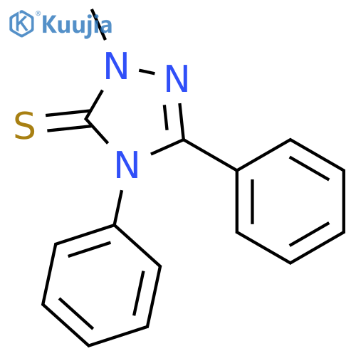 3H-1,2,4-Triazole-3-thione, 2,4-dihydro-2-methyl-4,5-diphenyl- structure