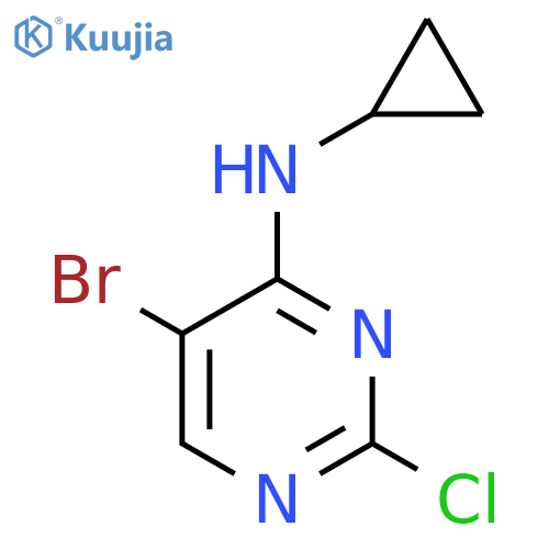 (5-Bromo-2-chloropyrimidin-4-yl)cyclopropylamine structure