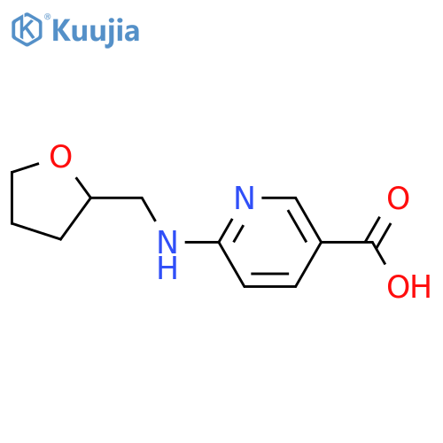 6-{(oxolan-2-yl)methylamino}pyridine-3-carboxylic acid structure