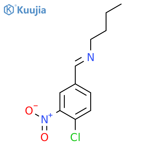 1-Butanamine, N-[(4-chloro-3-nitrophenyl)methylene]- structure