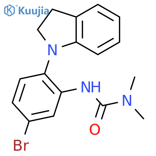 Urea, N'-[5-bromo-2-(2,3-dihydro-1H-indol-1-yl)phenyl]-N,N-dimethyl- structure