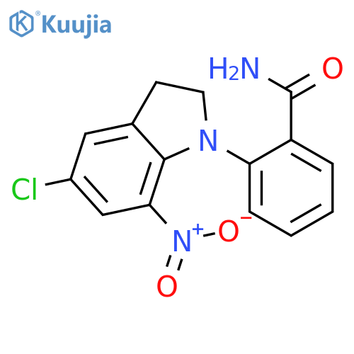 Benzamide, 2-(5-chloro-2,3-dihydro-7-nitro-1H-indol-1-yl)- structure