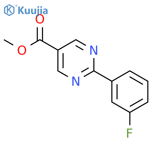 Methyl 2-(3-fluorophenyl)pyrimidine-5-carboxylate structure
