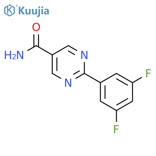 2-(3,5-Difluoro-phenyl)-pyrimidine-5-carboxylic acid amide structure