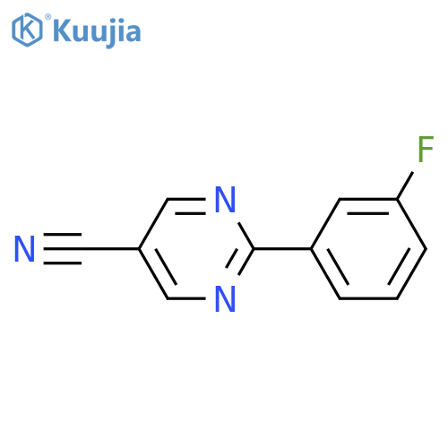 2-(3-Fluoro-phenyl)-pyrimidine-5-carbonitrile structure